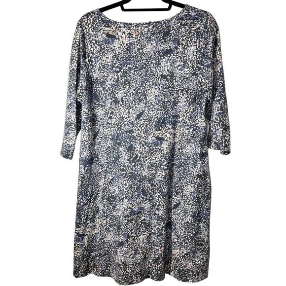 PureJill Women's Knit Casual A-Line Dress Taupe & Cream Petite Size M - Picture 8 of 10